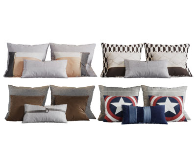 现代床上抱枕靠垫