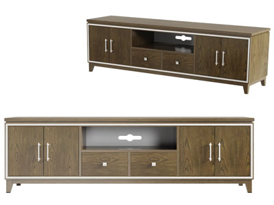 现代实木电视柜