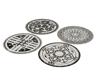 新中式圆形地面拼花