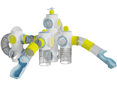 现代儿童游乐场滑滑梯游乐设备设施3d模型 现代儿童游乐场滑滑梯游乐设备设施
