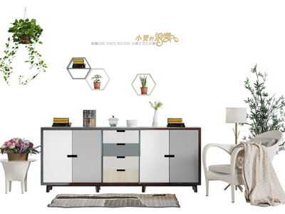 现代玄关柜边柜休闲椅子