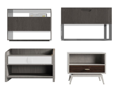 新中式实木床头柜