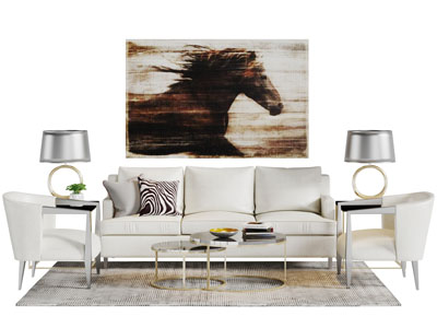 新中式白色多人单人沙发茶几组合