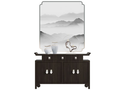 中式玄关柜边柜