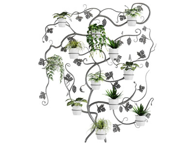 现代金属葡萄架花盆植物装饰挂件植物墙
