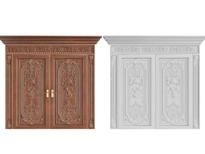 欧式红铜雕花大门