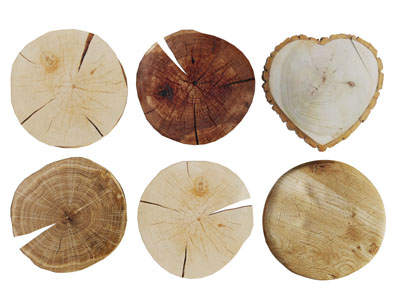 圆形心形原木树桩墙饰挂件