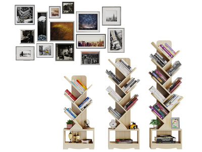 北欧实木书架装饰储物架