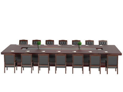 现代加长 长方形会议桌椅组合3d模型 现代加长 长方形会议桌椅组合