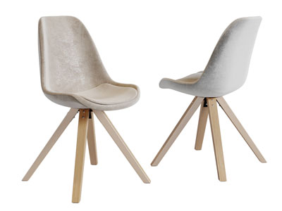 现代实木支架休闲椅子