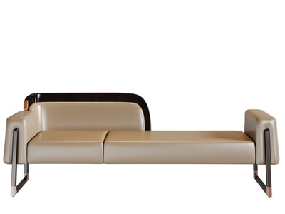 新中式皮革材质贵妃椅美人榻