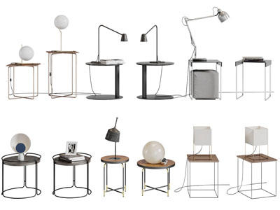 现代轻奢茶几边几