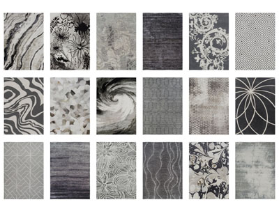 新中式长方形地毯3d模型 新中式长方形地毯