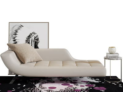 现代皮革贵妃椅美人榻