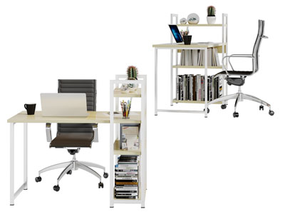 现代书桌椅电脑组合