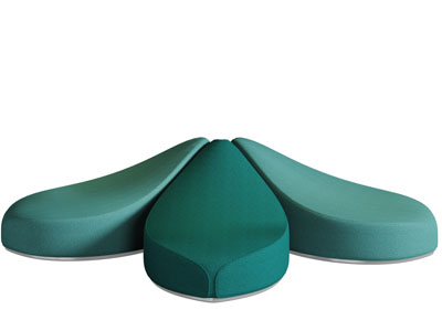 现代三瓣造型休闲沙发