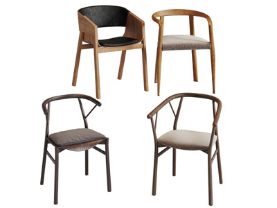 北欧实木休闲椅子餐椅