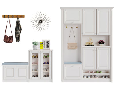 新中式玄关鞋柜衣架