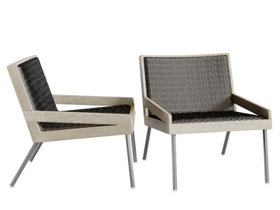 现代实木扶手休闲椅子