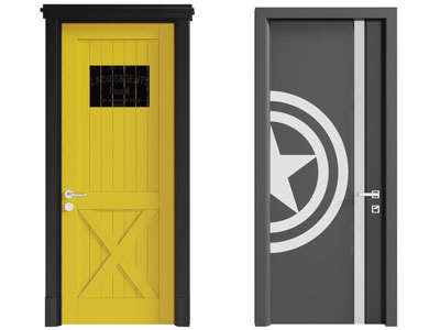 工业风单扇平开门