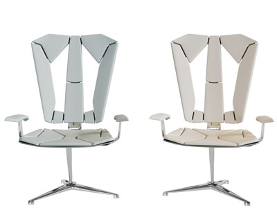 后现代镂空靠背三角支架休闲椅子