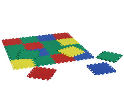 现代积木拼接地垫地面拼花