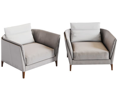 北欧单人沙发3d模型 北欧单人沙发