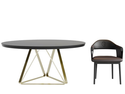 现代轻奢餐桌椅组合