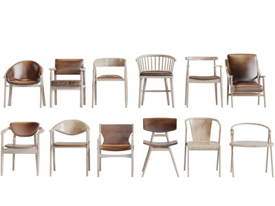 北欧实木休闲椅子