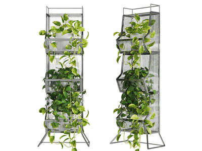 北欧金属网收纳花架装饰架