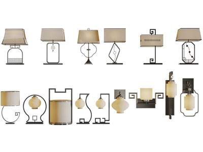 新中式床头灯台灯壁灯