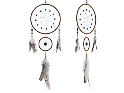 新中式圆形装饰羽毛的墙饰挂件