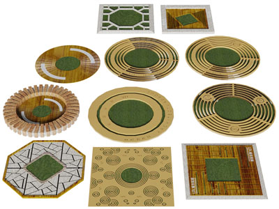 新中式花坛地面拼花