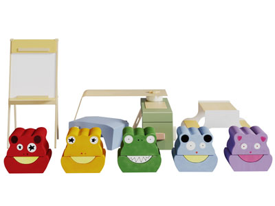 幼儿园卡通凳子桌子画板