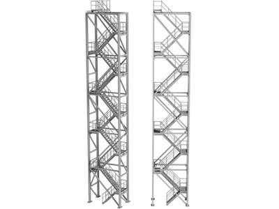 现代金属旋转楼梯3d模型 现代金属旋转楼梯