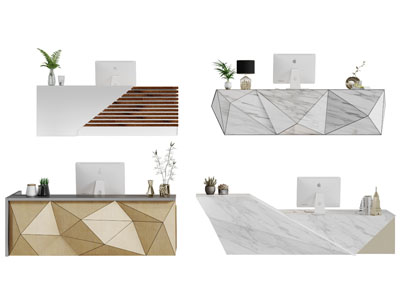 现代大理石前台接待台