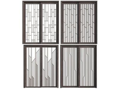 新中式玻璃推拉门