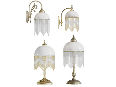 欧式带流苏的台灯壁灯