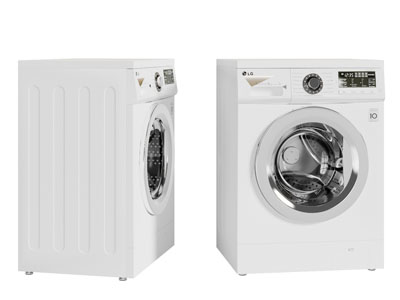 白色滚筒洗衣机