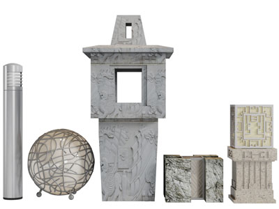 中式广场灯路灯草坪灯