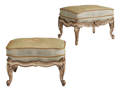 欧式雕花四脚沙发凳脚踏