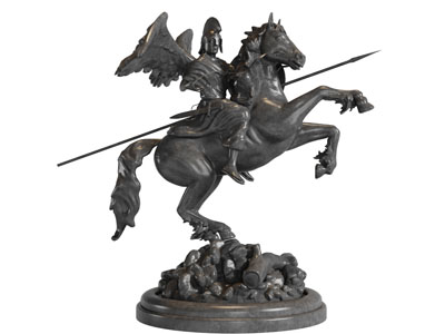 欧式骑着马的天使雕塑雕刻