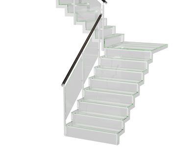 现代玻璃扶手台阶旋转楼梯3d模型 现代玻璃扶手台阶旋转楼梯