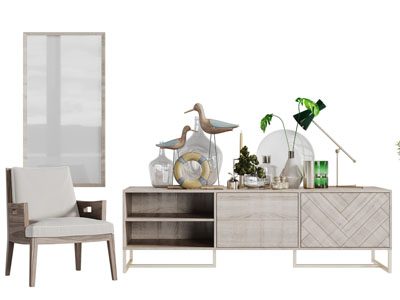 北欧实木电视柜休闲椅子