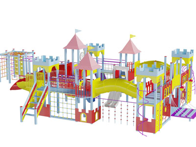 大型滑滑梯游乐设备设施3d模型 大型滑滑梯游乐设备设施