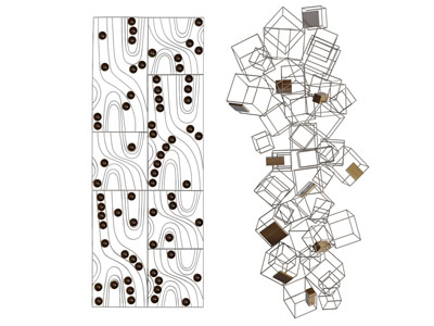 现代金属装饰挂件