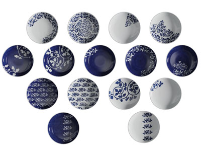 新中式青花瓷盘装饰墙饰挂件