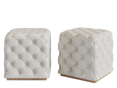 欧式菱形软包方形坐墩