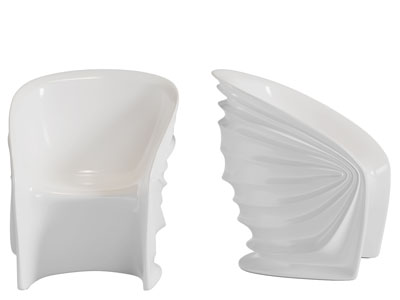 现代白色休闲椅子