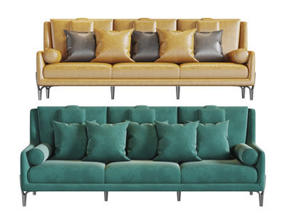 现代轻奢多人沙发